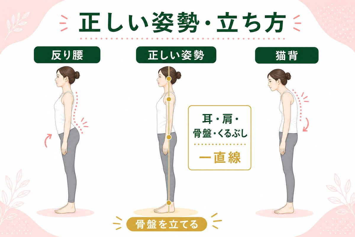 ぽっこりお腹を簡単にへこます方法は？姿勢や座り方の改善で即効解消できる？