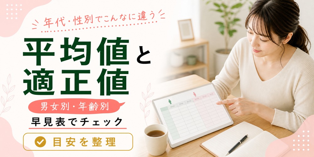 体脂肪率の平均値・適正値を男女別・年齢別に解説