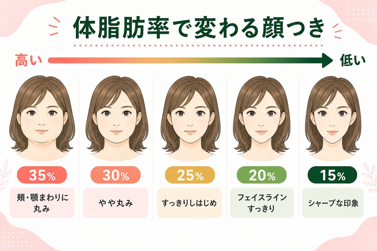 【図解】体脂肪率の見た目の違いを男女別・パーセント別に紹介