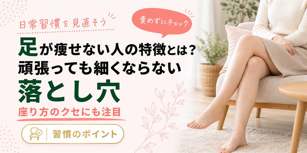 足が痩せない人の特徴とは？頑張っても細くならない落とし穴