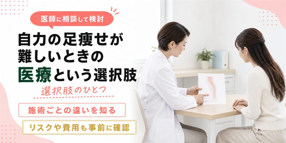 自力の足痩せが難しいときの医療という選択肢