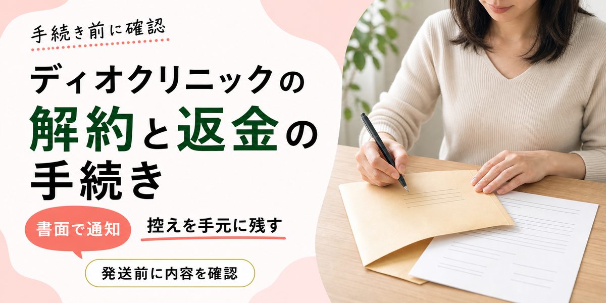 ディオクリニックの解約と返金の手続き