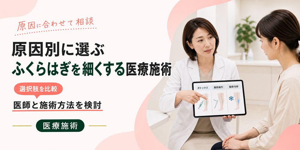 原因別に選ぶふくらはぎを細くする医療施術