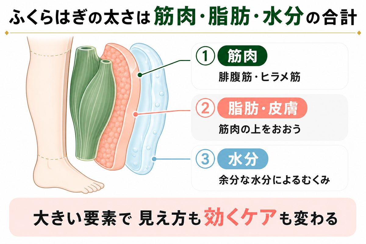 ふくらはぎが太い原因は？太くなる仕組みと体質・生活習慣