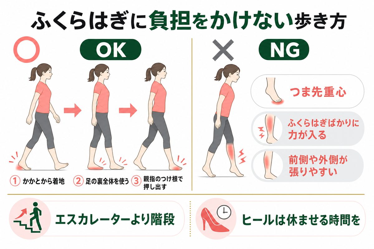 ふくらはぎを細くするストレッチや筋トレなどの運動