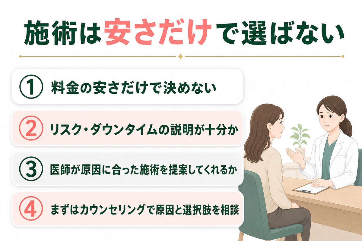 原因別に選ぶふくらはぎを細くする医療施術