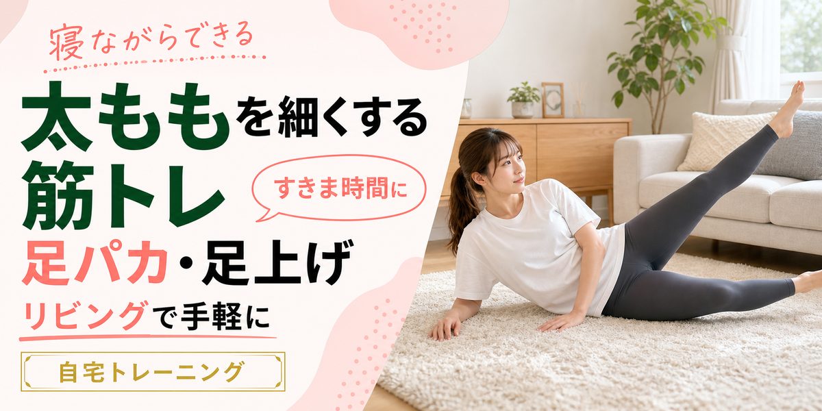 太ももを細くする筋トレは?寝ながらできる種目も紹介