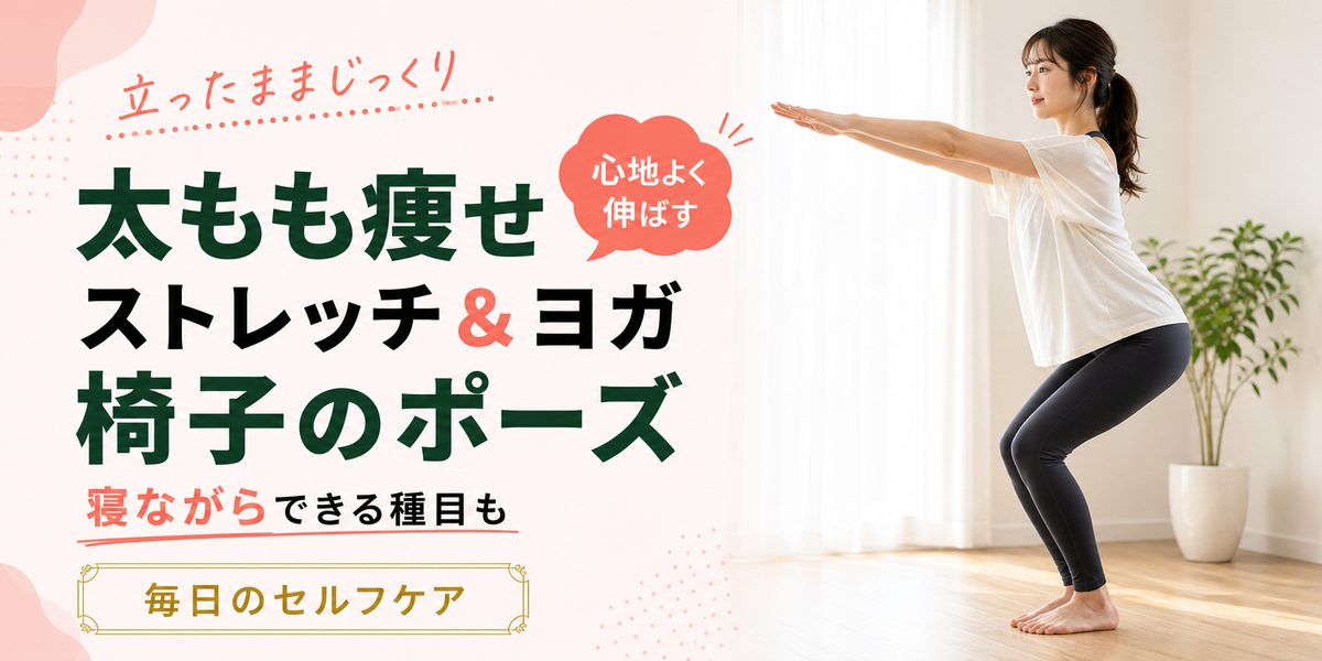 太もも痩せに効くストレッチとヨガは?寝ながら即効も紹介