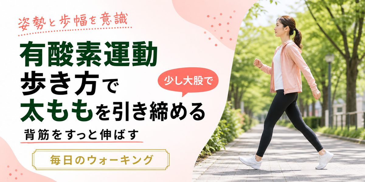 有酸素運動と歩き方で太ももを引き締める