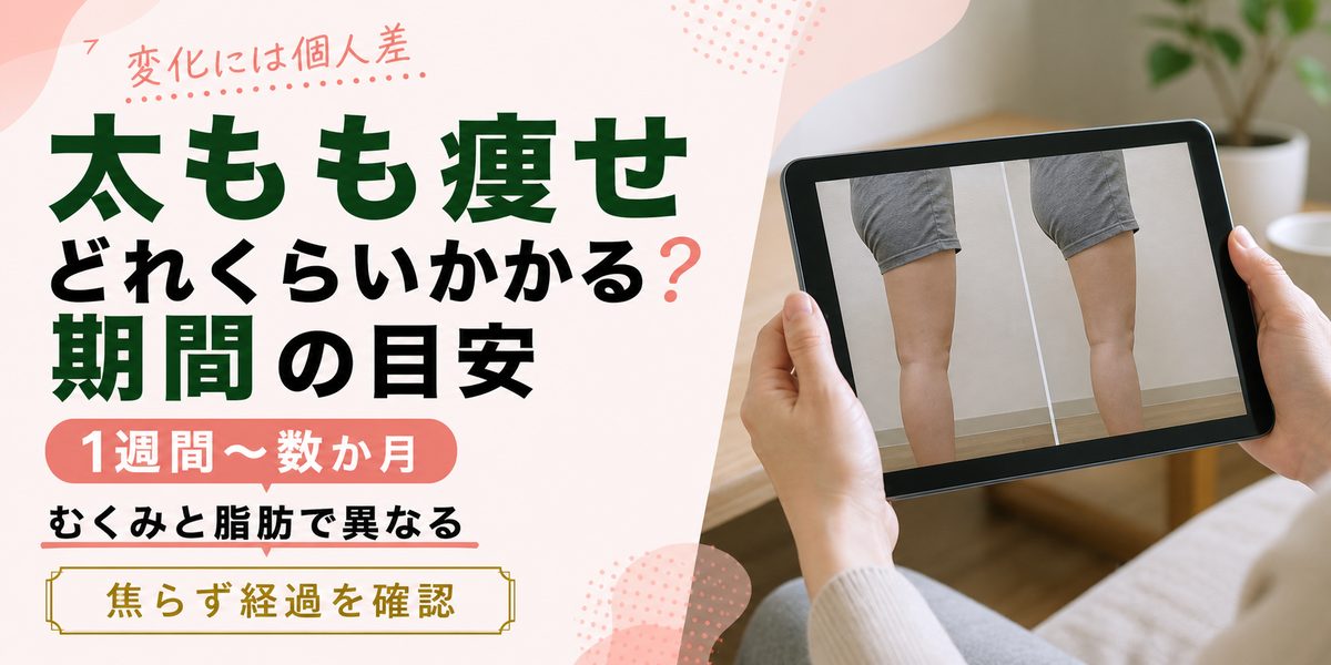 太もも痩せはどれくらいかかる?むくみ即効と脂肪減の期間の目安