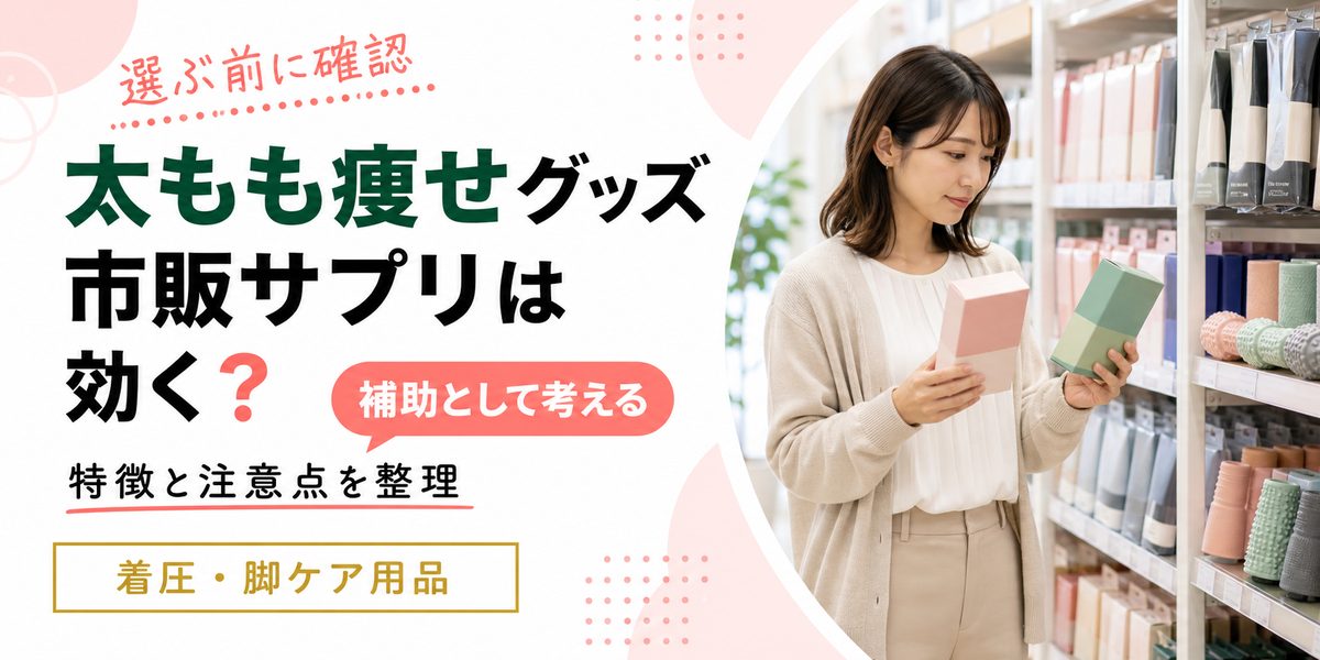 太もも痩せグッズや市販サプリは効く?