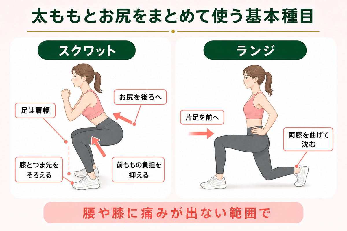 太ももを細くする筋トレは?寝ながらできる種目も紹介