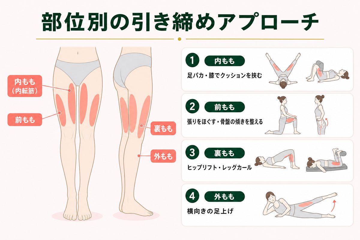 内ももや前ももなど部位別の太もも痩せ