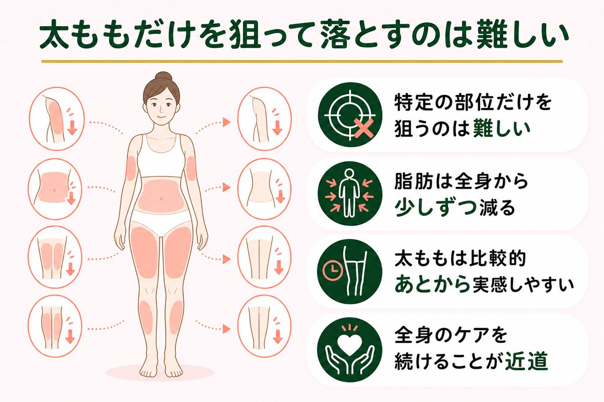 太ももだけ痩せられる?部分痩せの仕組み