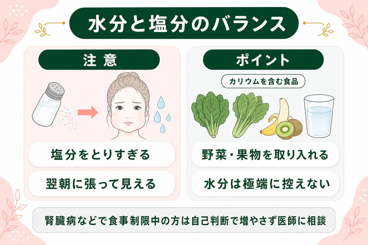 食生活を見直して顔痩せを助けるには?