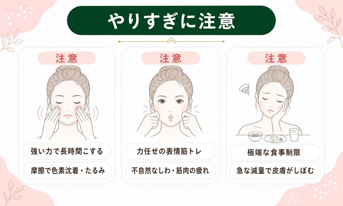 顔痩せで失敗しないための注意点