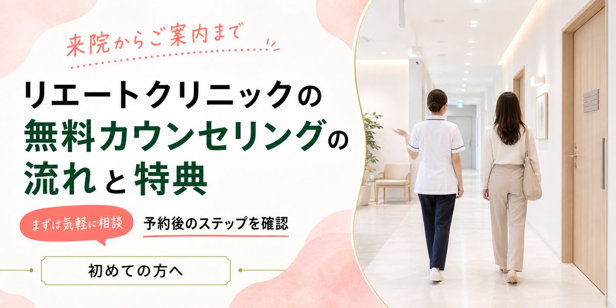 リエートクリニックの無料カウンセリングの流れと特典