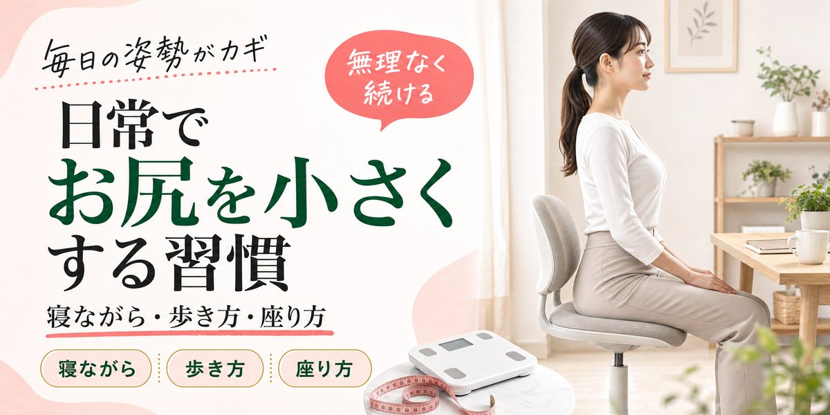日常でお尻を小さくする習慣(寝ながら・歩き方・座り方)