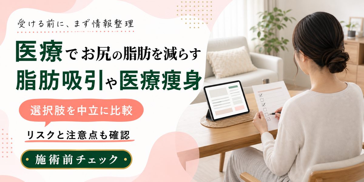 医療でお尻の脂肪を減らす脂肪吸引や医療痩身