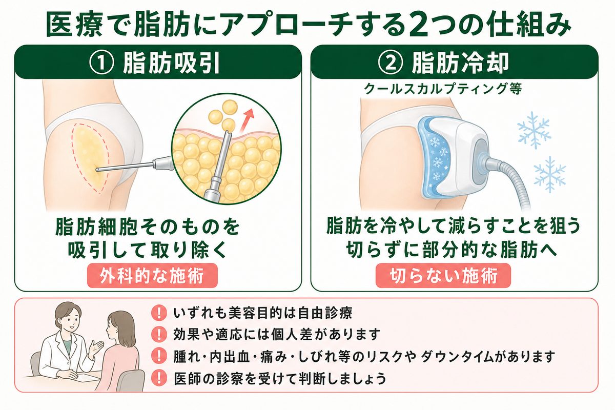 医療でお尻の脂肪を減らす脂肪吸引や医療痩身