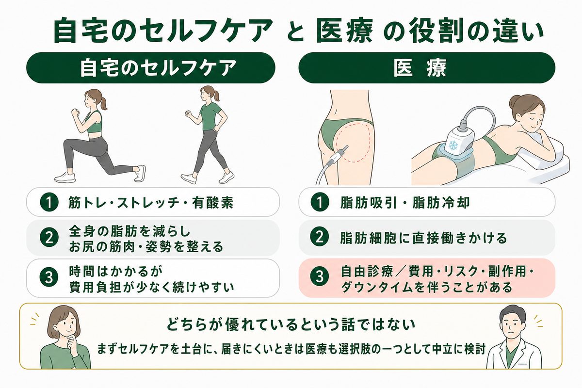 医療でお尻の脂肪を減らす脂肪吸引や医療痩身