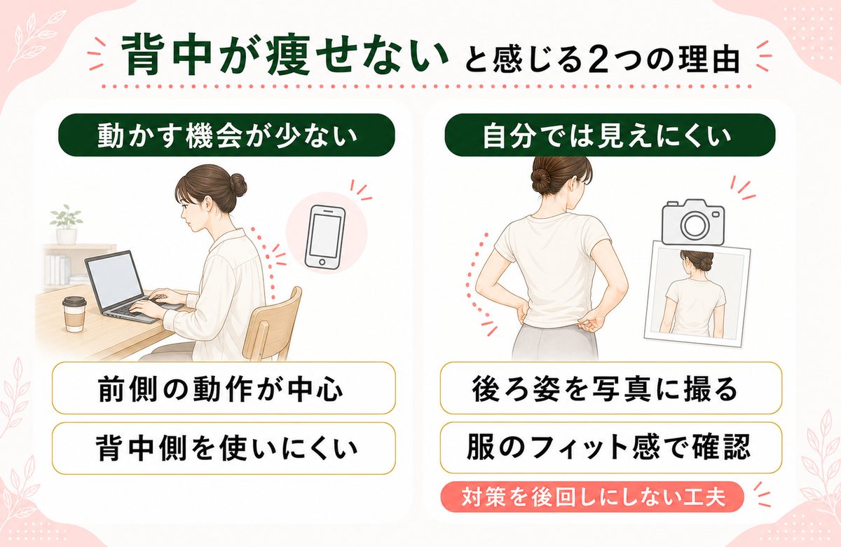 背中が痩せない理由
