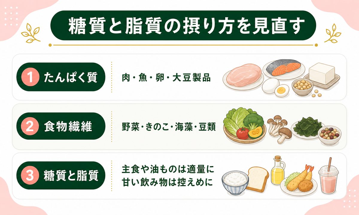 浮き輪肉を落とす食事と生活習慣の見直し方