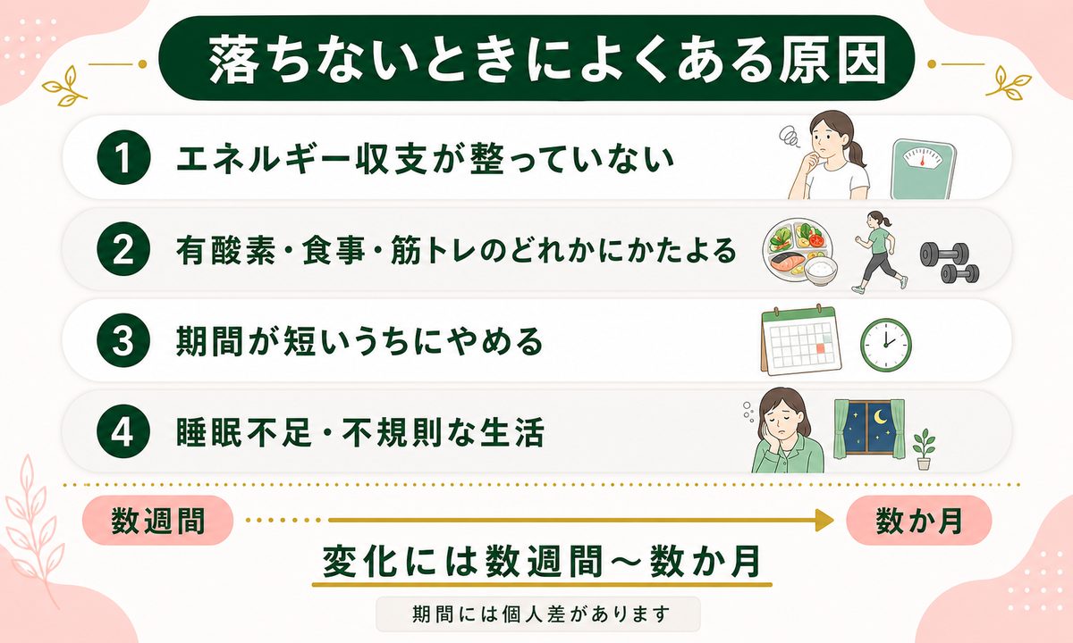 浮き輪肉が落ちない理由と落とすのにかかる現実的な期間