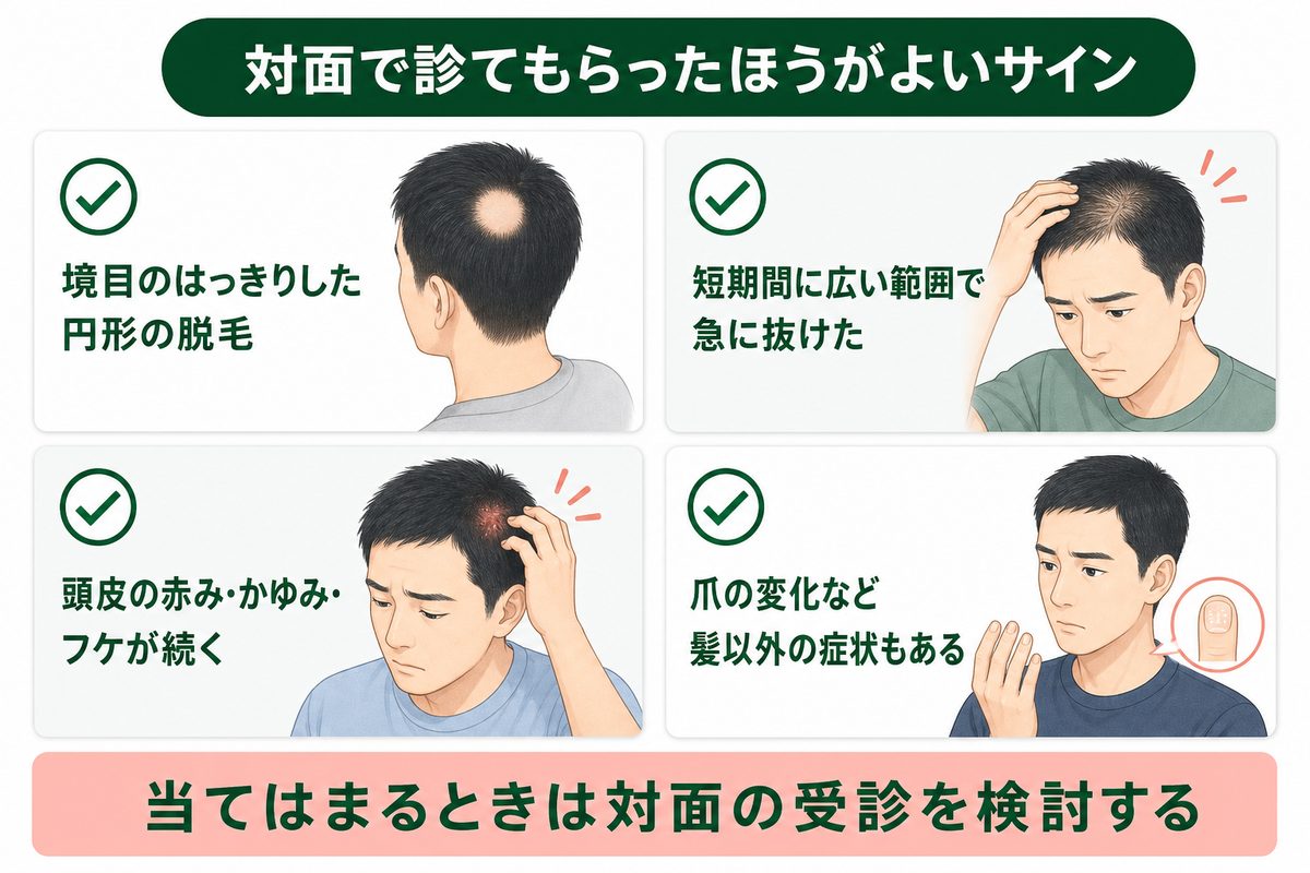 AGAオンライン診療と対面診療(通院)はどっちがいい？