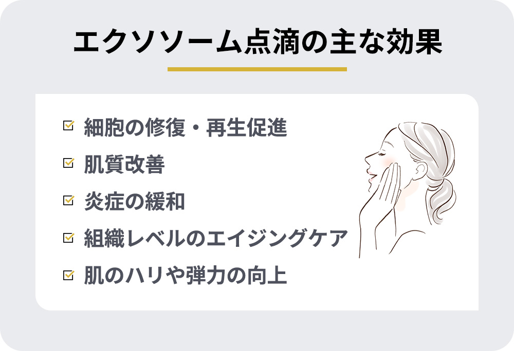 エクソソーム点滴の主な効果一覧