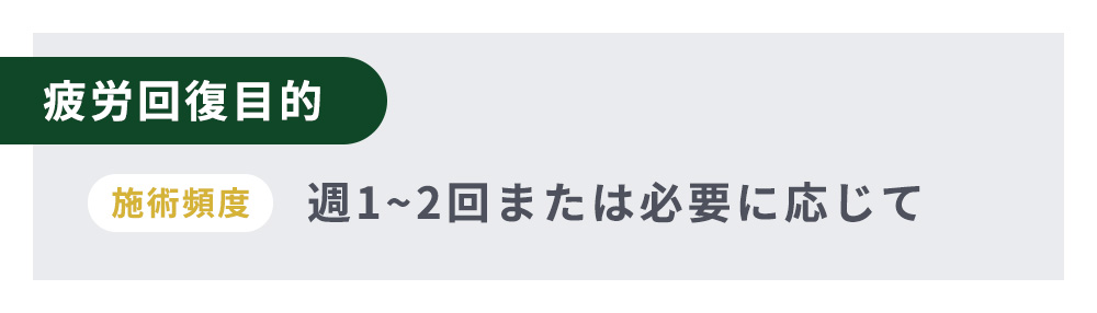 疲労回復目的