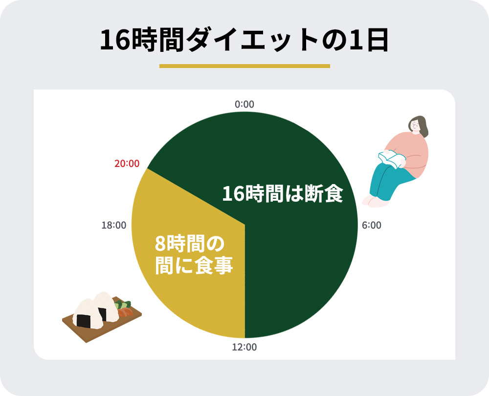 16時間ダイエットの1日の図説