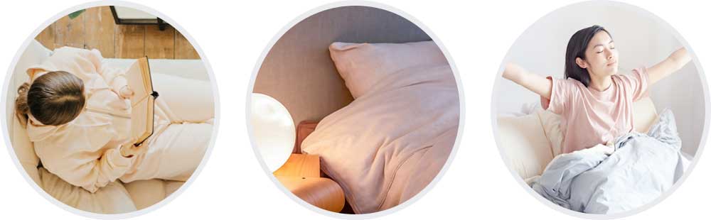 就寝前の習慣、睡眠環境、生活リズム