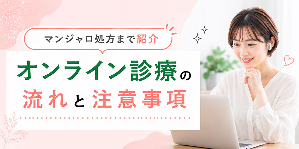 マンジャロ処方までのオンライン診療のフロー