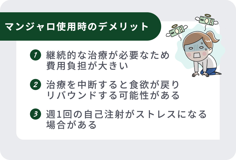 マンジャロ使用時のデメリットまとめ