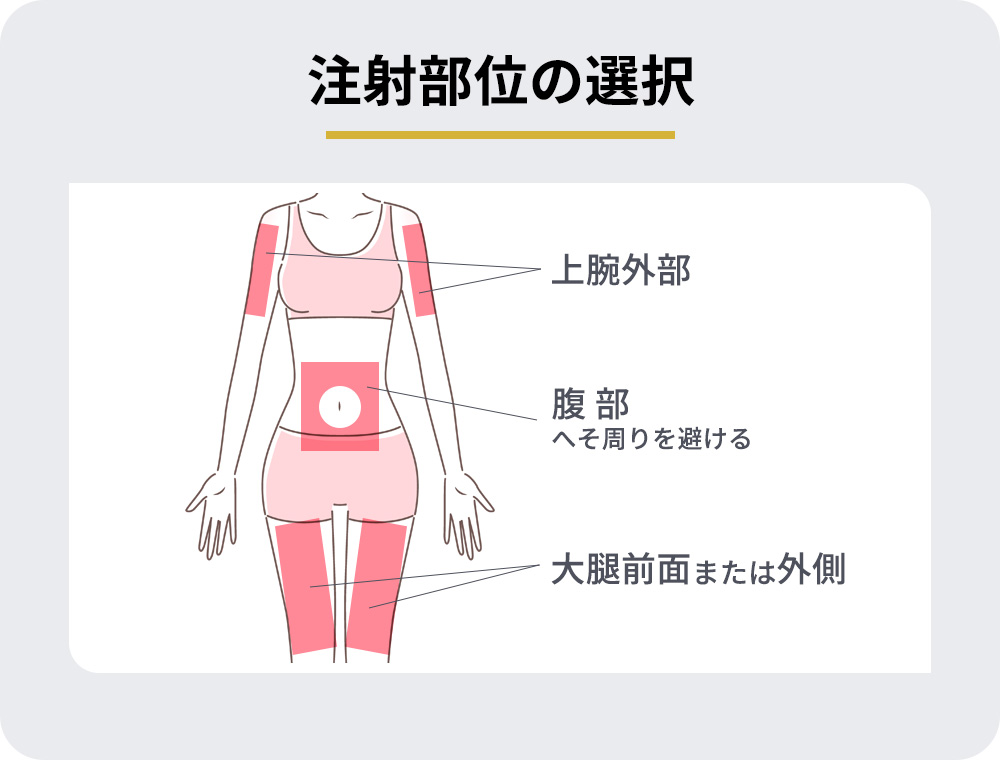 注射部位の選択図説