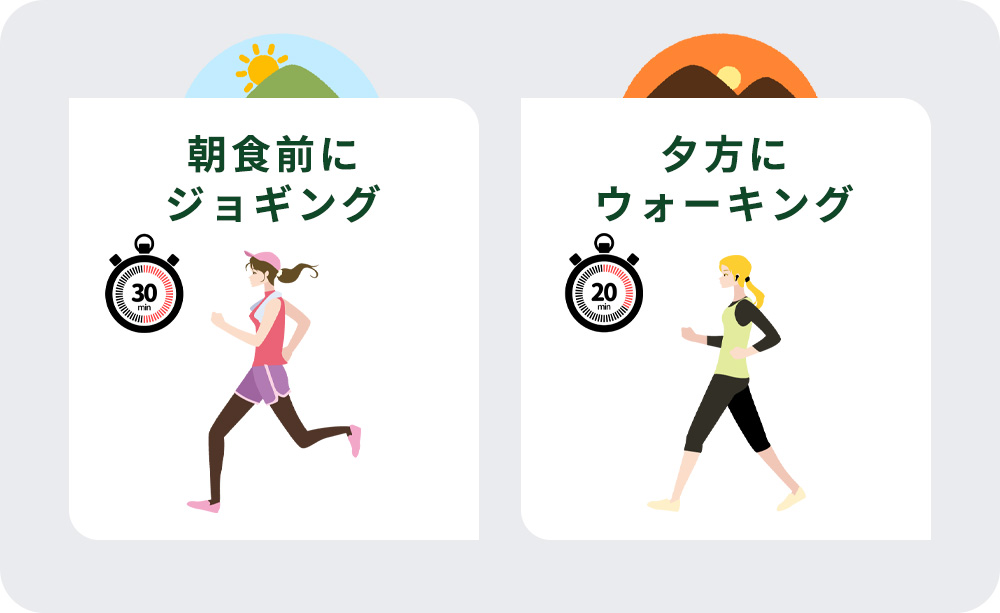 ジョギング・ウォーキングのおすすめ時間帯と実施時間のまとめ