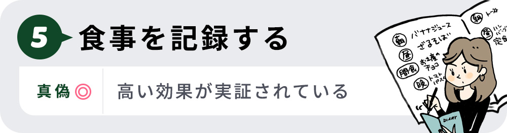 真偽5食事を記録する